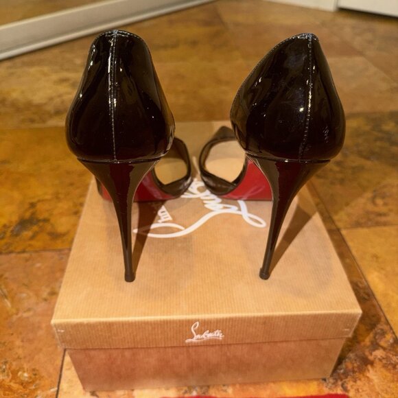 Christian Louboutin Iriza 100 Black Patent Pumps - Picture 5 of 10